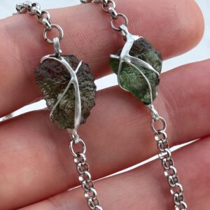 Genuine Moldavite Bracelet, Certified Czech Tektite Crystal, Cosmic Transformation Jewelry Genuine Moldavite Bracelet, Certified Czech Tektite Crystal, Cosmic Transformation Jewelry