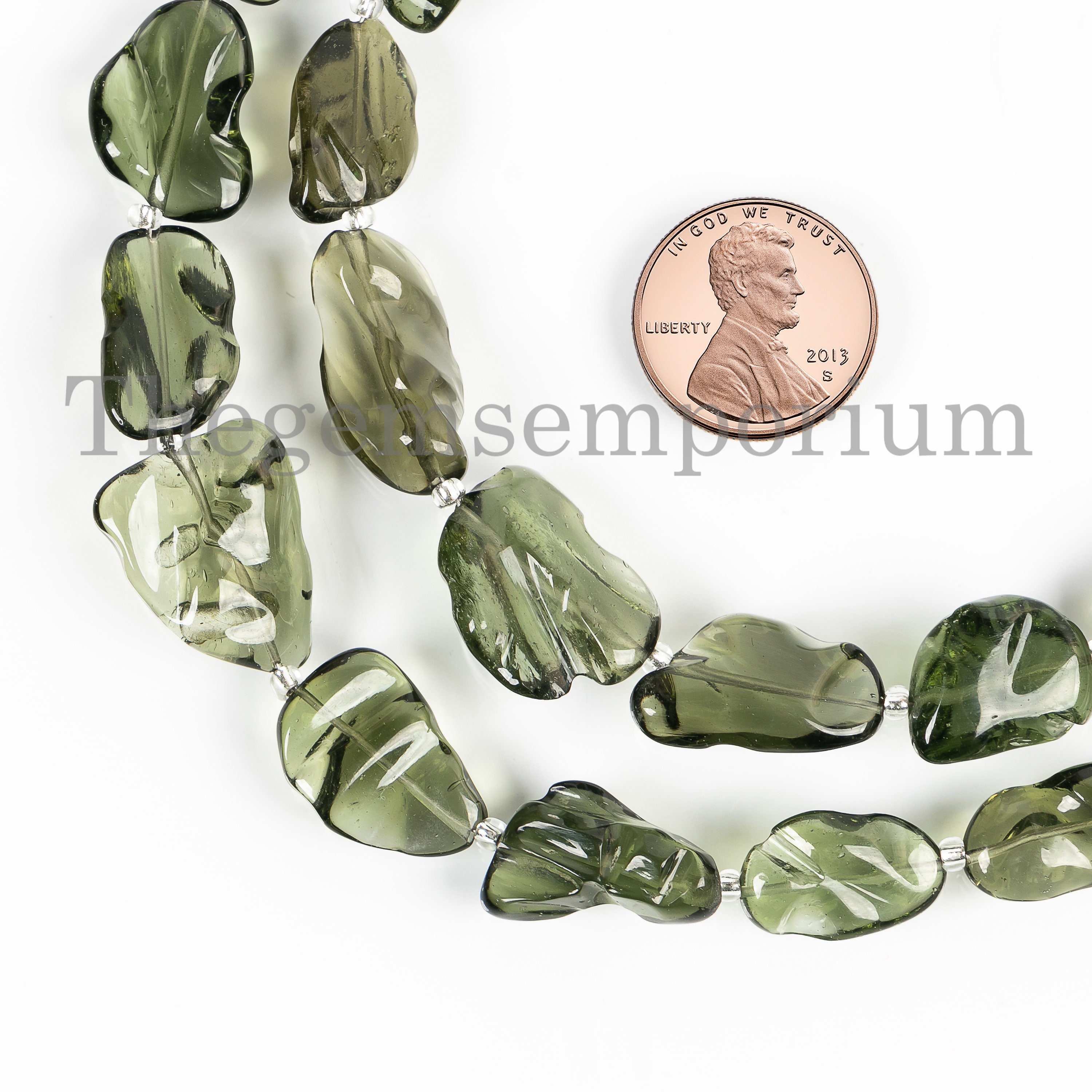 100% Natural Authentic Moldavite Nuggets Beads, Moldavite Smooth Tumble Beads,tektite Moldavite Loose Beads Strand For Jewelry Making Supply
