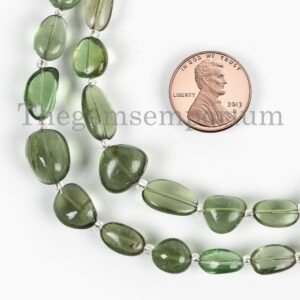 Authentic Moldavite Nugget Gemstone Strand for Jewelry Making