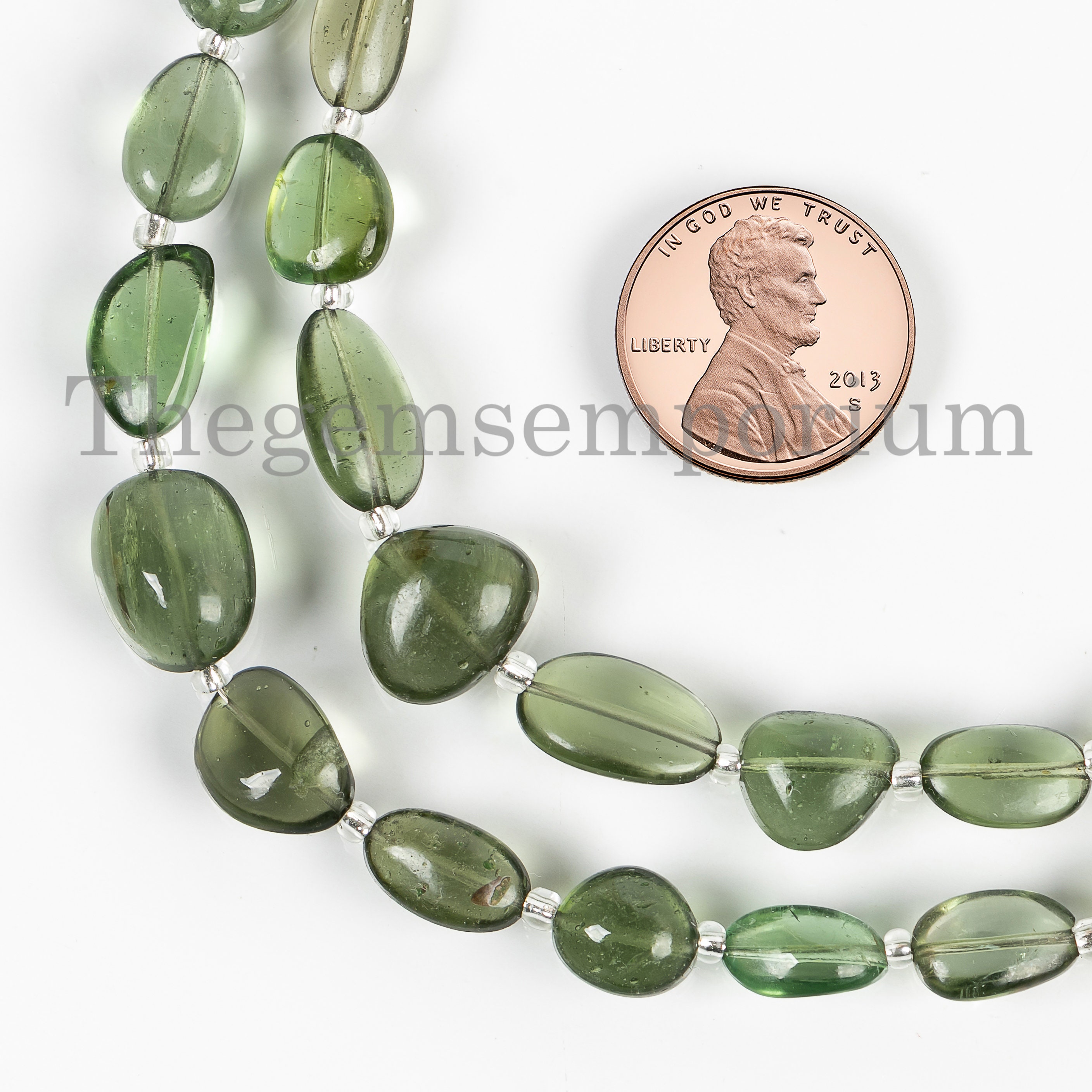 Authentic Moldavite Nugget Gemstone Strand For Jewelry Making