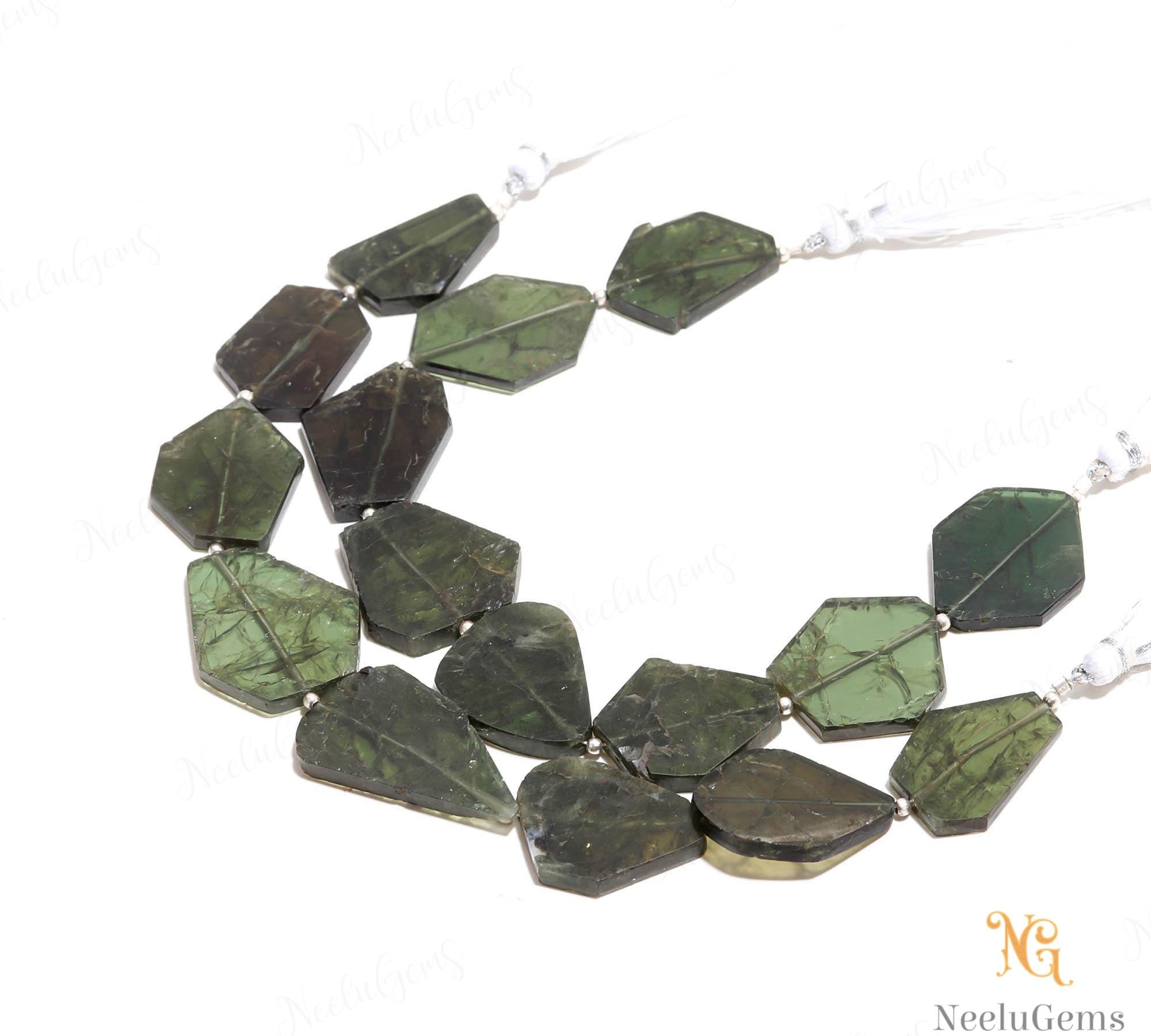 Aaa+ Green Moldavite Faceted Nugget Beads,natural Moldavite Step Cut Briolette Nuggets Beads,8" Moldavite Gemstone Bead For Handmade Jewelry Aaa+ Green Moldavite Faceted Nugget Beads,natural Moldavite Step Cut Briolette Nuggets Beads,8" Moldavite Gemstone Bead For Handmade Jewelry