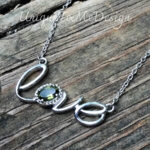 925 - Genuine 1ctw Moldavite Necklace, Sterling Silver, Natural Genuine Czech. Rep. Moldavite Love Necklace, Faceted Moldavite Meteorite