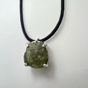 Moldavite Necklace: Protection & Healing Crystal, Everyday Cord Jewelry