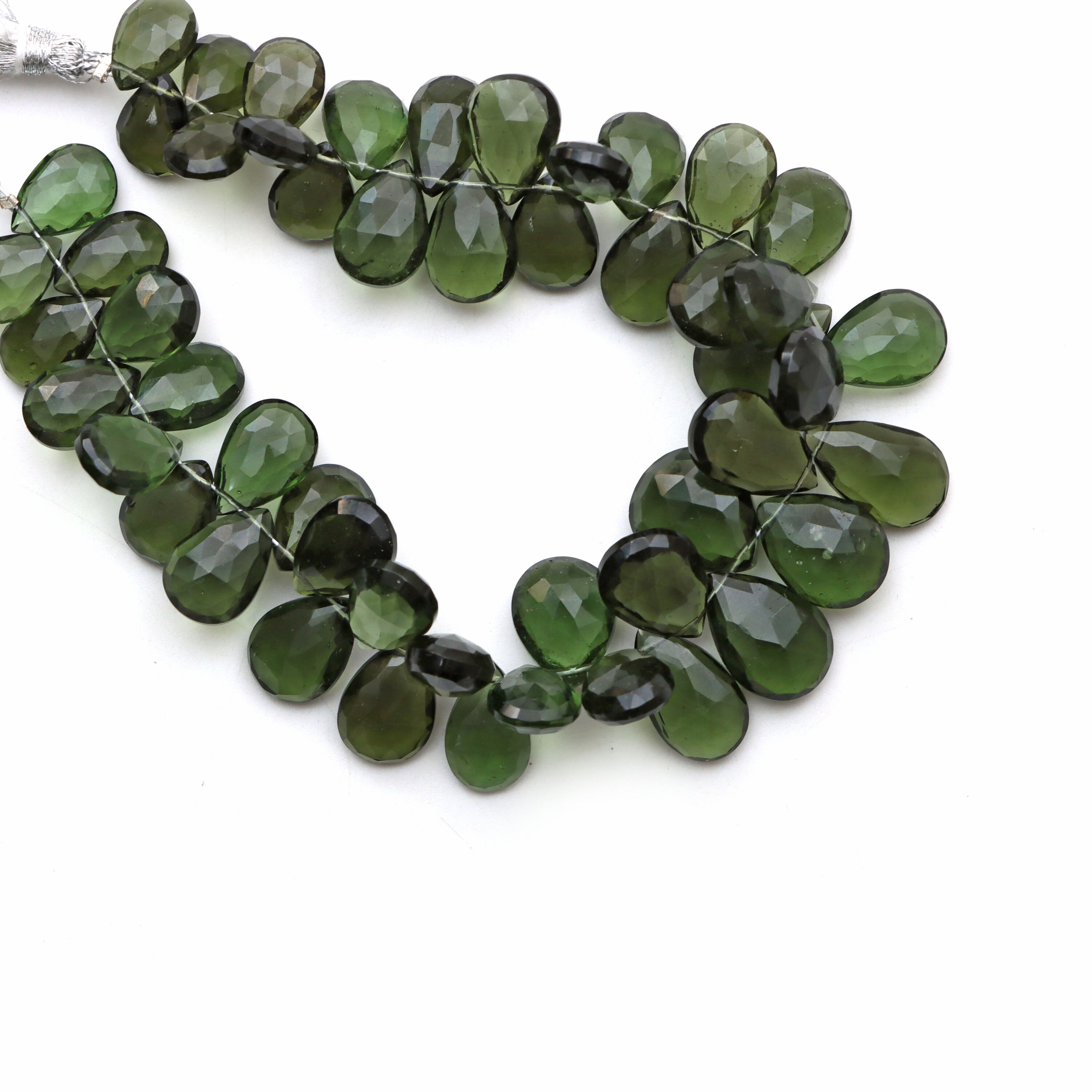 Natural Moldavite Flush Faceted Pear Beads, 8.5x12 To 10x16mm , Moldavite Jewelry Making Gemstone, 8 Inches Strand, Price Per Strand Natural Moldavite Flush Faceted Pear Beads, 8.5x12 To 10x16mm , Moldavite Jewelry Making Gemstone, 8 Inches Strand, Price Per Strand