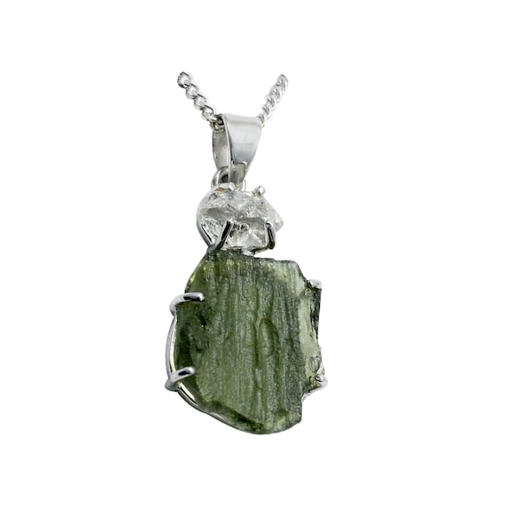 100% Natural Certified Moldavite Pendant / Genuine Moldavite / Raw Moldavite Pendant / Authentic Moldavite/ Moldavite From Czech Republic