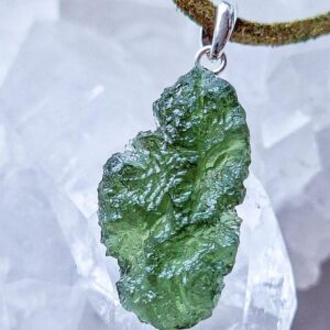 Genuine Moldavite Silver Pendant: 2.3g Meteorite Necklace, Certificate Included Genuine Moldavite Silver Pendant: 2.3g Meteorite Necklace, Certificate Included