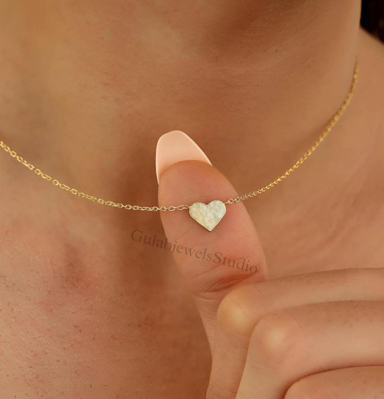 Moldavite Heart Pendant, 925 Sterling Silver Necklace, Raw Gemstone