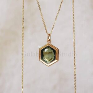Marquise Cut Moldavite Silver Pendant, Bohemian Tektite Necklace Marquise Cut Moldavite Silver Pendant, Bohemian Tektite Necklace