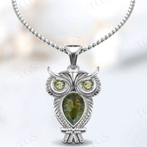 Pear Shaped Moldavite Owl Bird Pendant For Women Lucky Charm Owl Pendant Vintage Multi Gemstone Pendant Rose Gold Moldavite Bird Necklace Pear Shaped Moldavite Owl Bird Pendant For Women Lucky Charm Owl Pendant Vintage Multi Gemstone Pendant Rose Gold Moldavite Bird Necklace