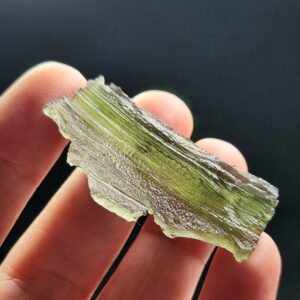 Moldavite Angel Chiming Tektite 6.4g, Genuine Moldavite - Raw Authentic Moldavite Stone