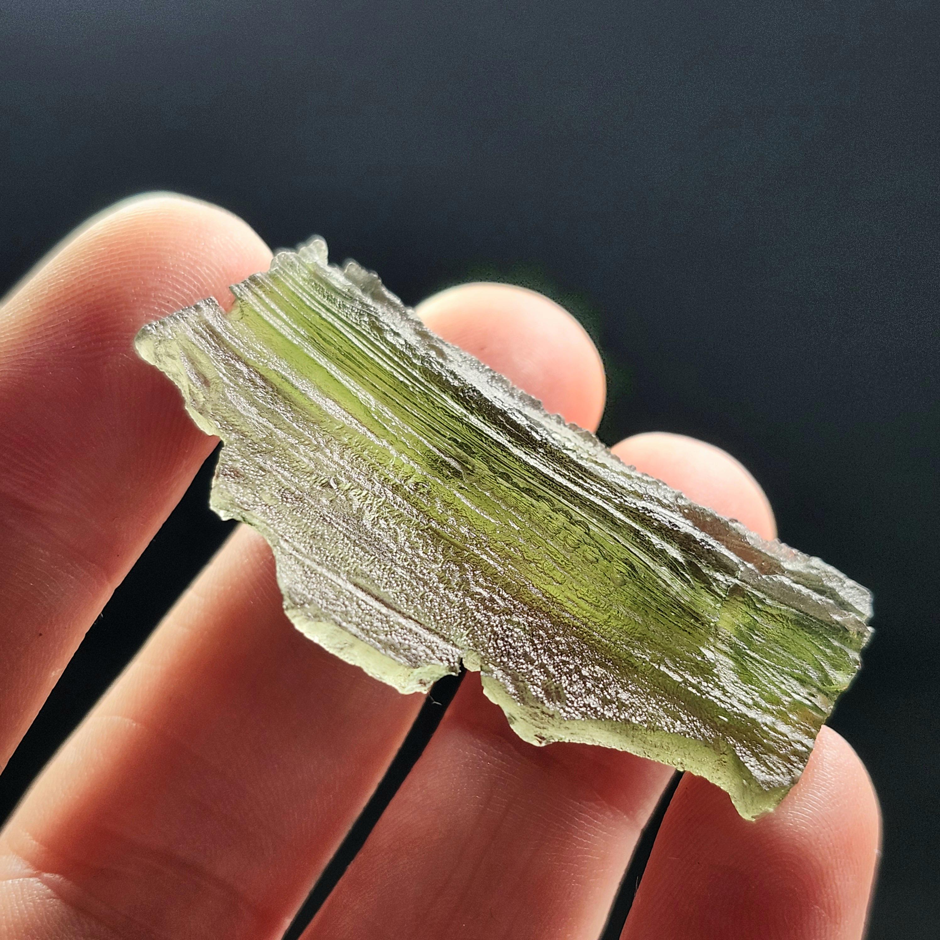 Moldavite Angel Chiming Tektite 6.4g, Genuine Moldavite - Raw Authentic Moldavite Stone Moldavite Angel Chiming Tektite 6.4g, Genuine Moldavite - Raw Authentic Moldavite Stone