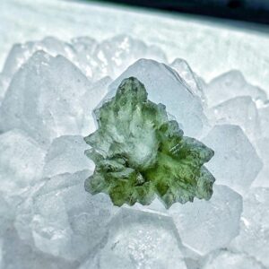 Besednice Moldavite: 1.34g Rough Green Tektite Crystal