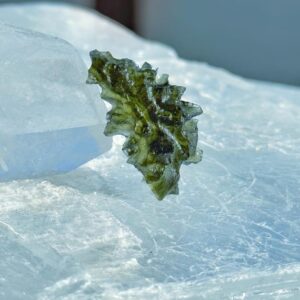 Besednice Moldavite: 2.54g Rough Green Meteorite Talisman