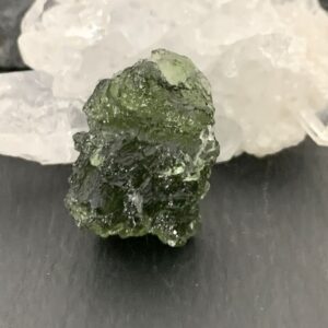 Besednice Moldavite Crystal, Rough Czech Tektite (2.66g)