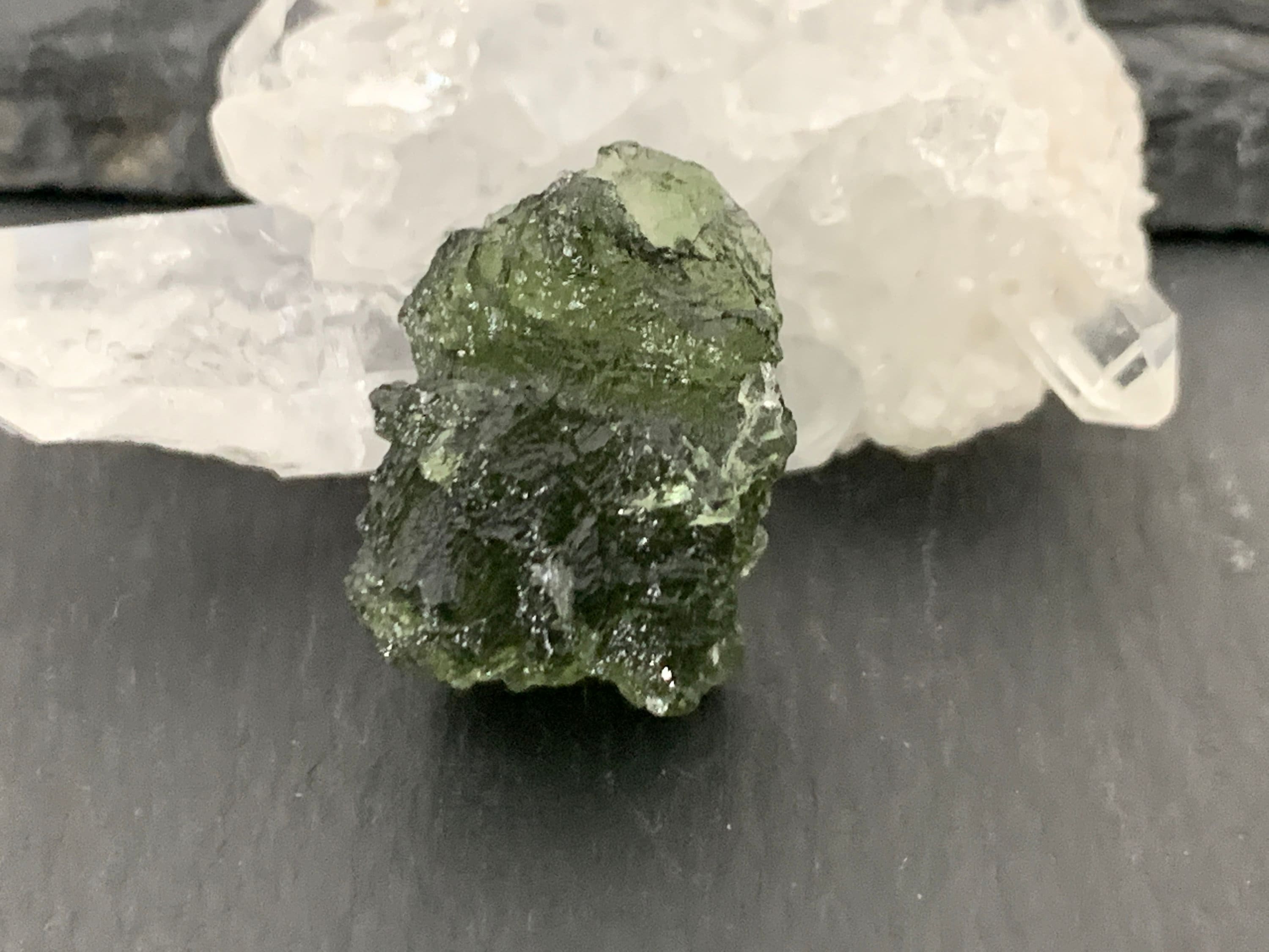 Besednice Moldavite Crystal, Rough Czech Tektite (2.66g) Besednice Moldavite Crystal, Rough Czech Tektite (2.66g)