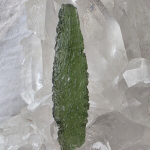 Certified Rough Moldavite Crystal: Bohemian Green Meteorite Talisman (3.84g)