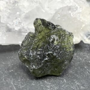 Raw Moldavite Crystal: Genuine Czech Olive Green Stone