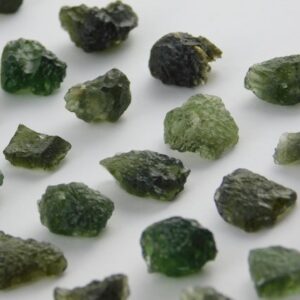 Raw Czech Moldavite Crystal Lot, Heart Chakra Stone
