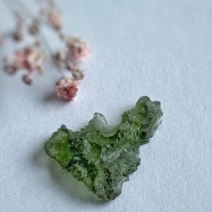 Genuine Moldavite Crystal: Rough Green Meteorite Talisman (1.6g)