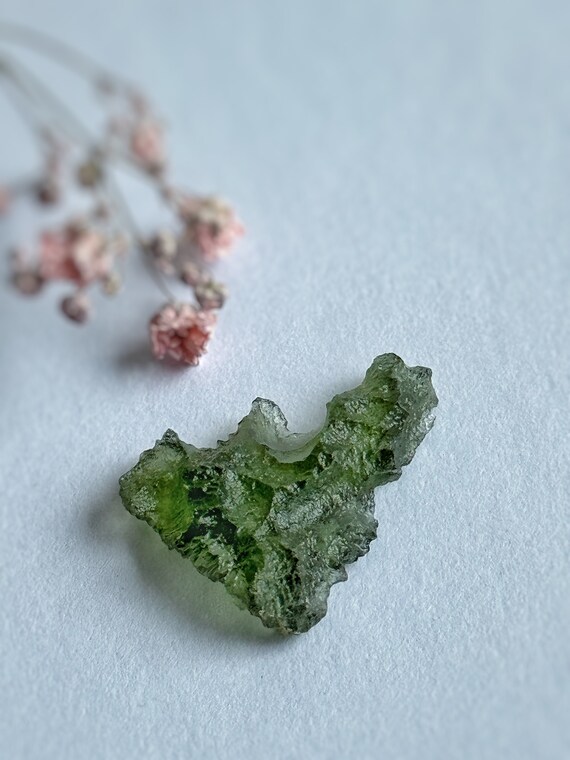 Genuine Moldavite Crystal: Rough Green Meteorite Talisman (1.5g) Genuine Moldavite Crystal: Rough Green Meteorite Talisman (1.5g)
