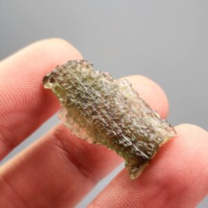 Genuine Moldavite Specimen 1.8g, Authentic Raw Moldavite Crystal