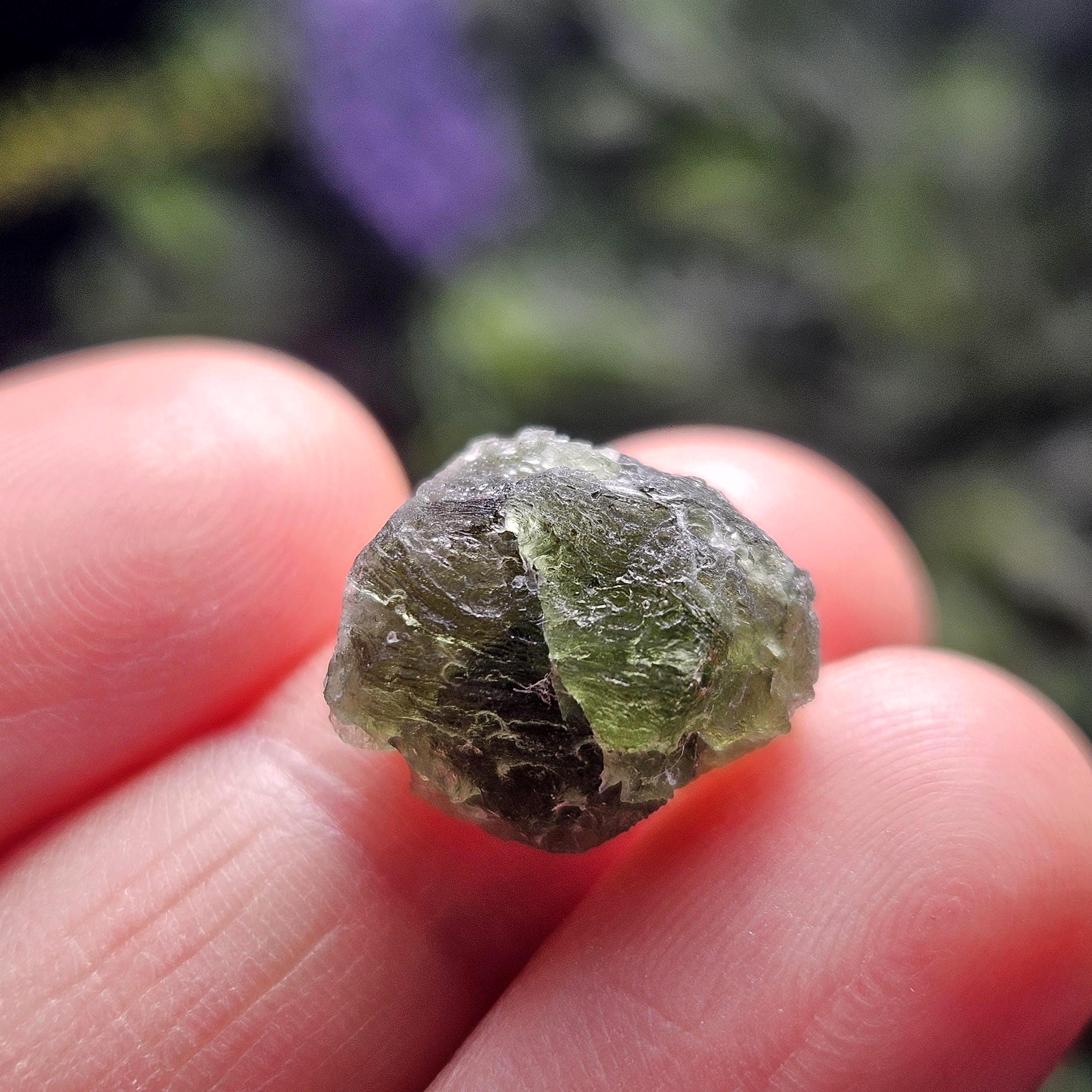 Genuine Moldavite Specimen 2g, Authentic Raw Moldavite Crystal Genuine Moldavite Specimen 2g, Authentic Raw Moldavite Crystal