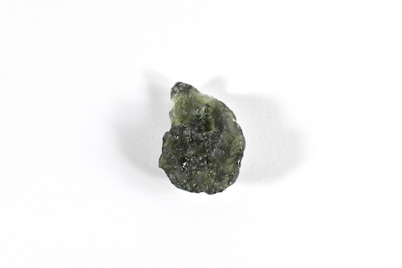 Raw Green Moldavite Crystal, Czech Healing Gemstone, 3.15 Gram