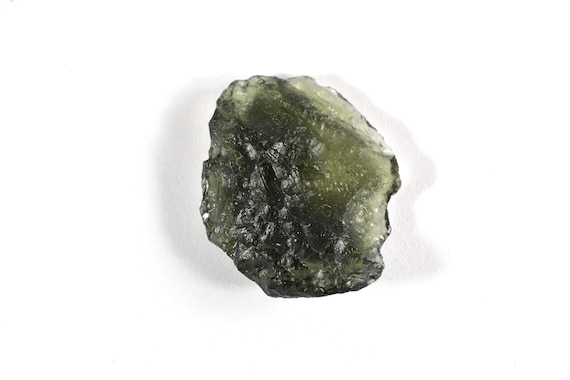 Raw Green Moldavite Crystal, Heart Chakra Healing Gemstone, 4.81 Gram