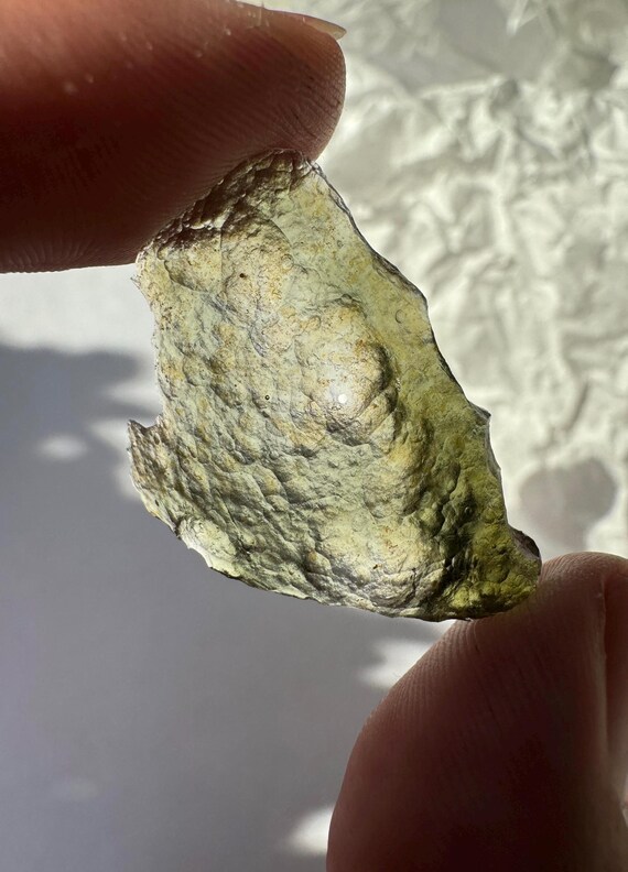 Rough Moldavite Crystal, 1.65 Gram, Jankov Czech Republic Rough Moldavite Crystal, 1.65 Gram, Jankov Czech Republic