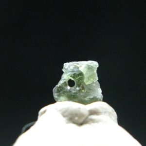 Moldavite Tektite Raw Bead From Czech Republic - 8 Mm - 1.20 Carats