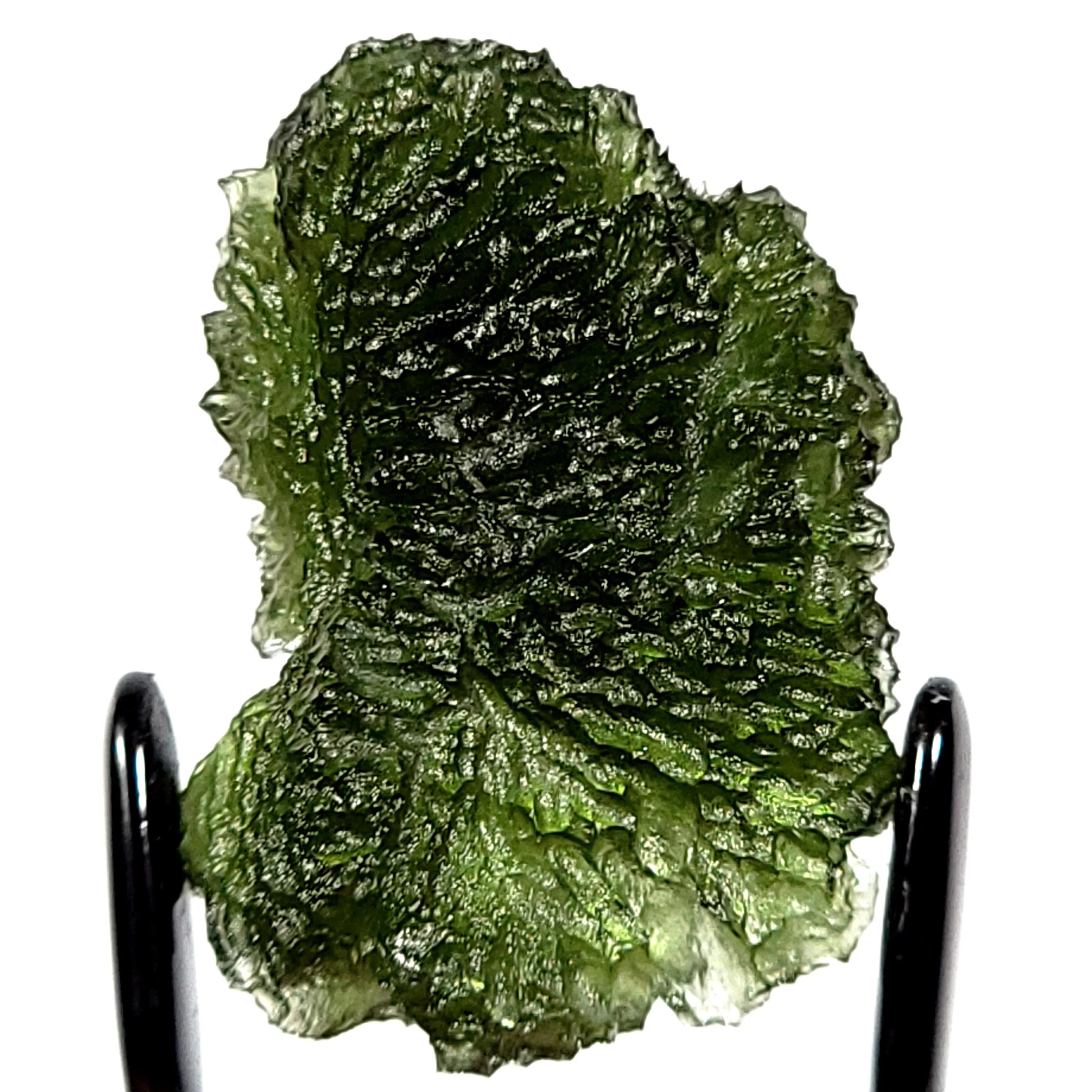 Moldavite Tektite, Genuine Raw Czech Meteorite Gemstone, Large 8.3 Grams A+ Museum-grade Crystal, Rare Green Authentic Moldavite Specimen