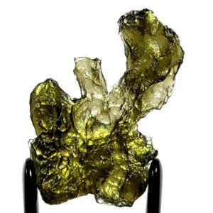 Moldavite Tektite Large Rare Genuine 3.2 Grams Czech Moldavite Meteorite, Unique Shape, Green Crystal Gemstone, Raw Collector Specimen