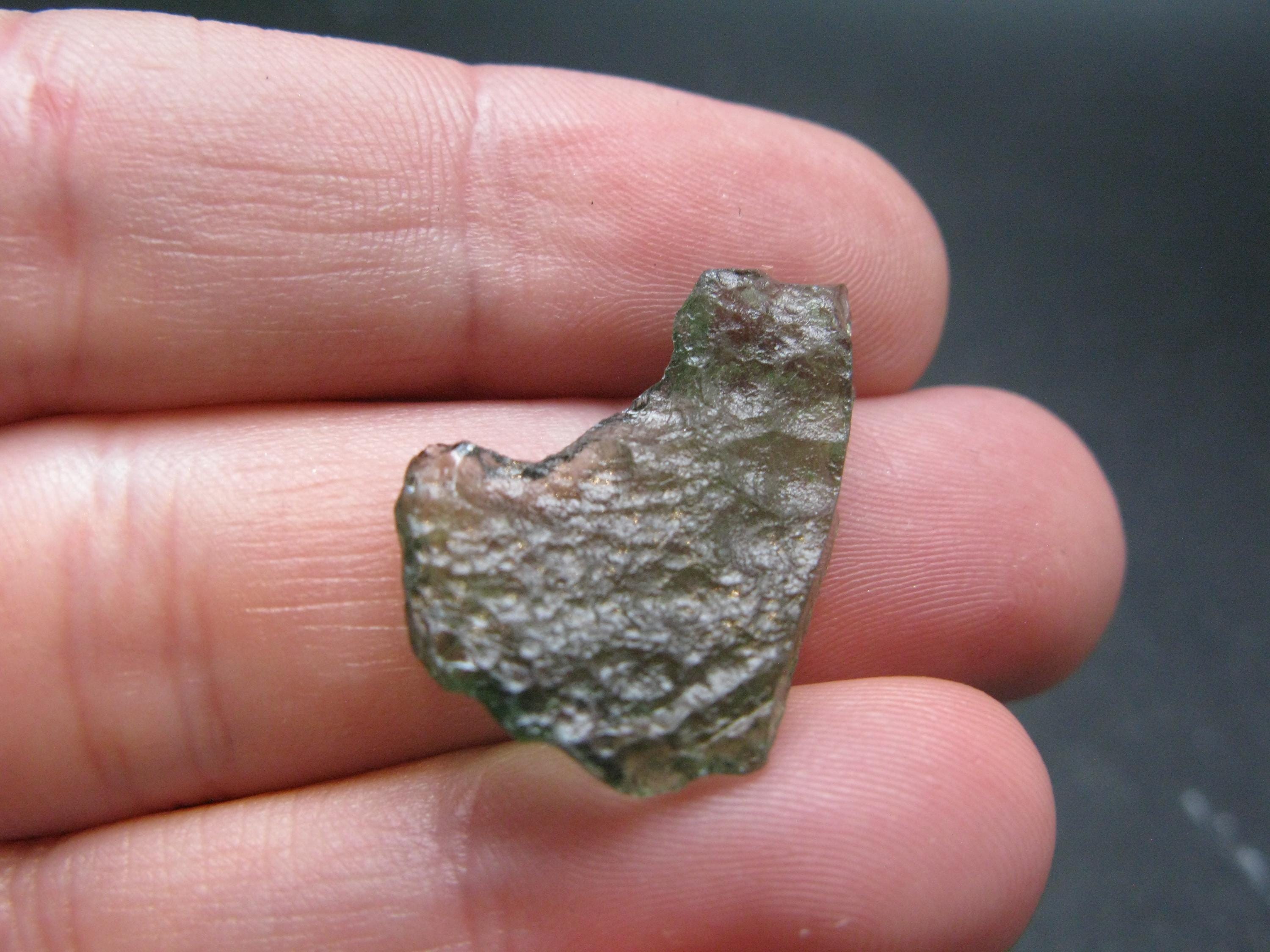 Moldavite Tektite Raw Piece From Czech Republic - 0.8" - 7.0 Carats - 1.4 Grams