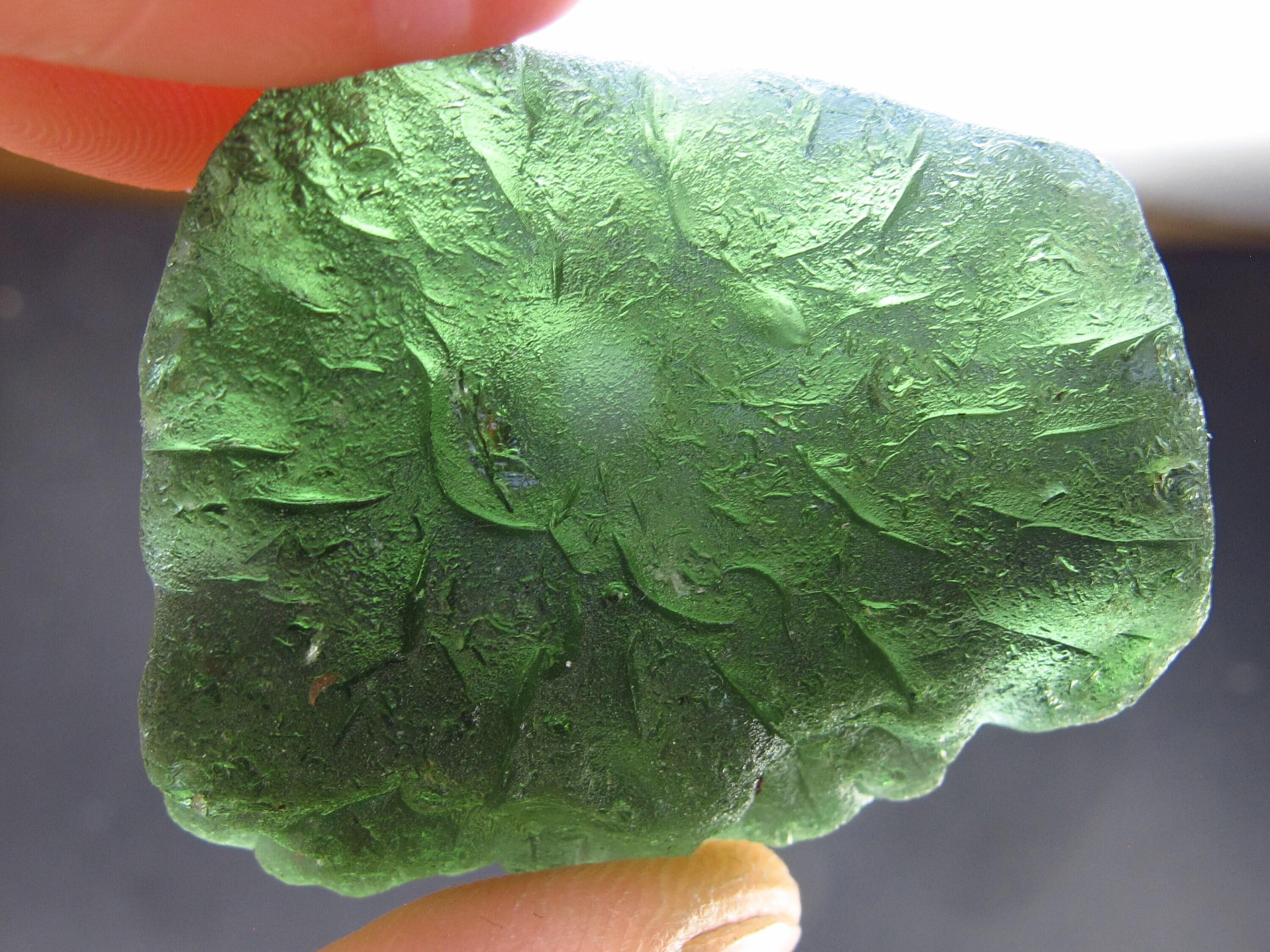 Moldavite Tektite Raw Piece From Czech Republic - 1.6" - 121 Carats - 24.2 Grams Moldavite Tektite Raw Piece From Czech Republic - 1.6" - 121 Carats - 24.2 Grams