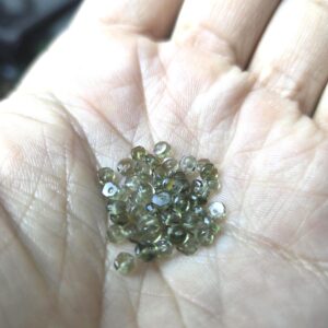 Moldavite rondelle Bead for Jewelry Making, Unique Tektite, Natural Meteorite Glass