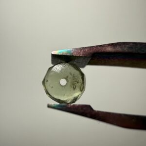 ONE Czech Moldavite Bead, 4.2mm, rondelle faceted bead, .5 hole size, Czech Origin, Energetic, Intention-Based bead, activation bead