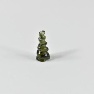 Authentic Carved Moldavite, 3.3ct Czech Tektite Collector Piece