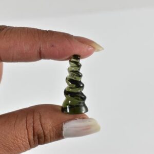 Authentic Carved Moldavite Crystal, 11.44ct Czech Tektite