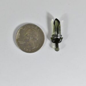 Czech Moldavite Sword Carving | 6.43 Ct Green Tektite Crystal