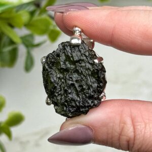 Genuine Moldavite Pendant | 13.4g | - #14 (raw Space Tektite Crystal Necklace, Heart Chakra, Manifestation)