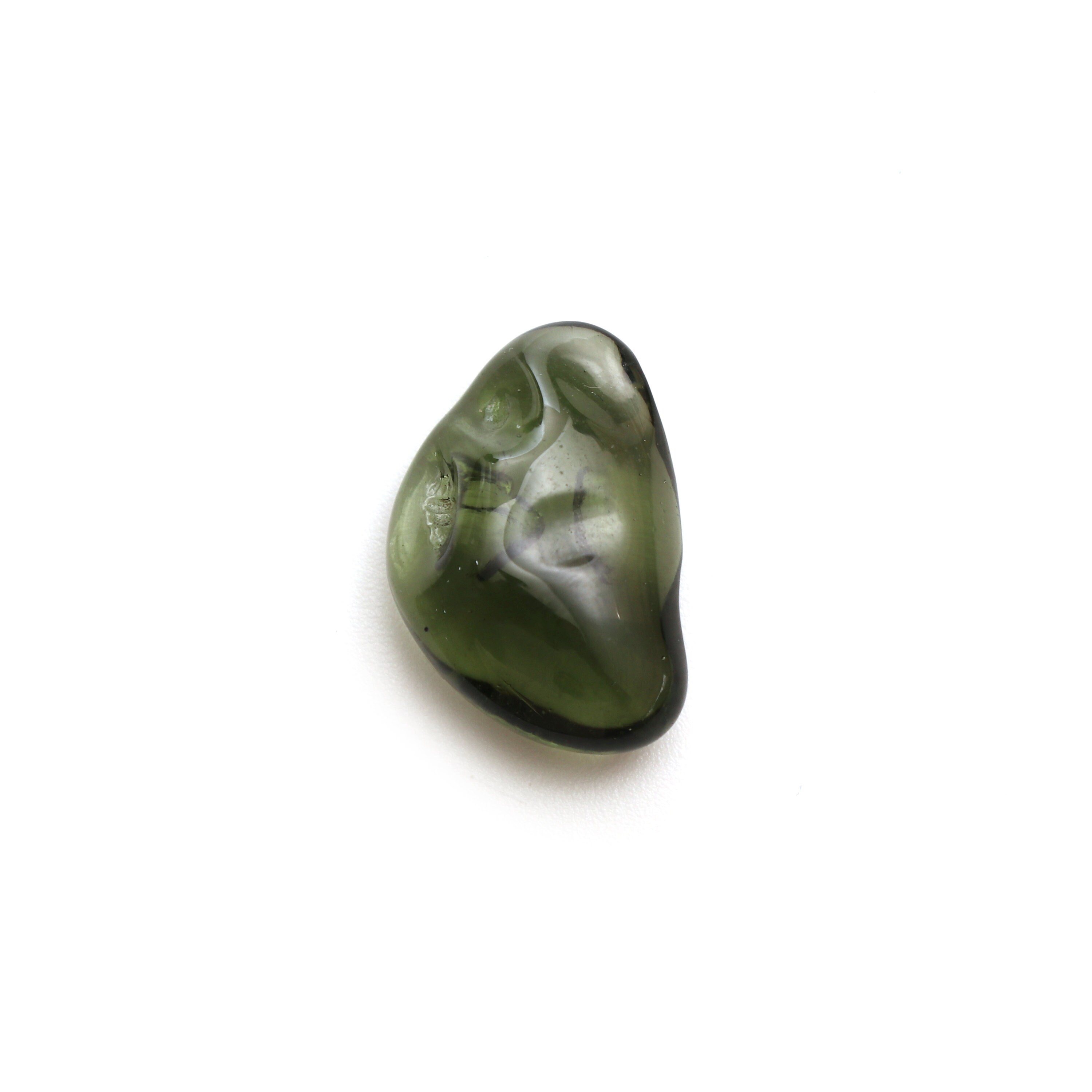 Natural Moldavite Flush Organic Loose Gemstone, 12.5x20 Mm, Moldavite Jewelry Handmade Gift For Women, 1 Piece