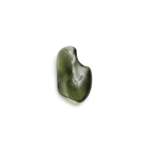 Natural Moldavite Flush Organic Loose Gemstone, 11x19 mm, Moldavite Jewelry Handmade Gift for Women, 1 Piece