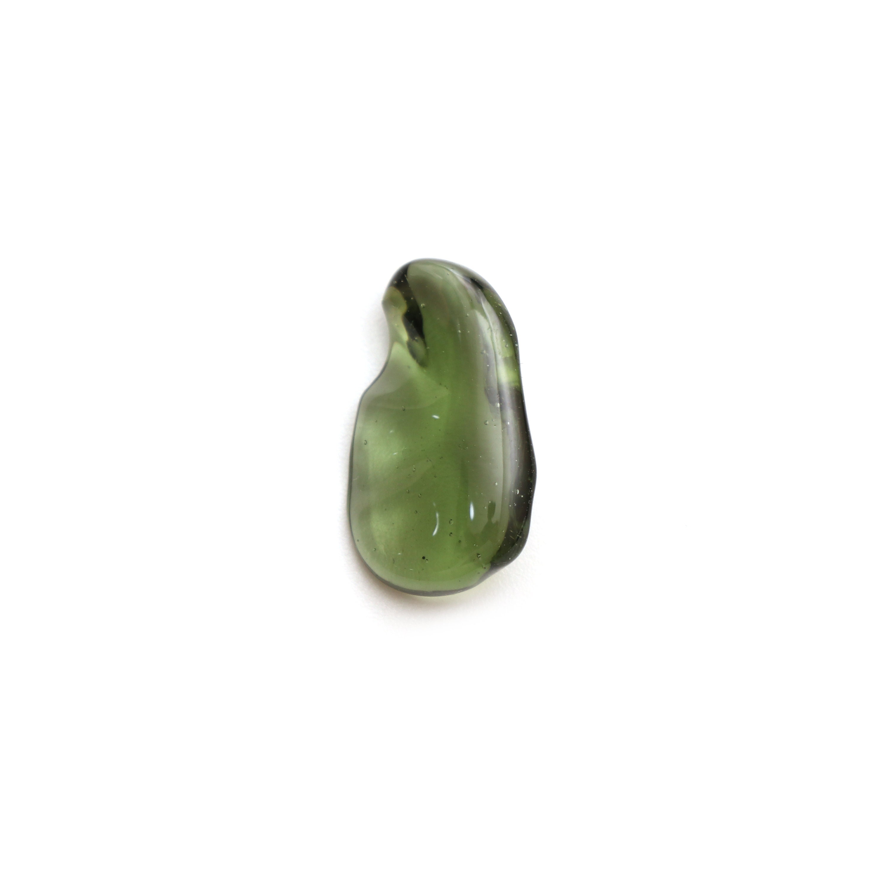 Natural Moldavite Flush Organic Loose Gemstone, 11x18.5 Mm, Moldavite Jewelry Handmade Gift For Women, 1 Piece