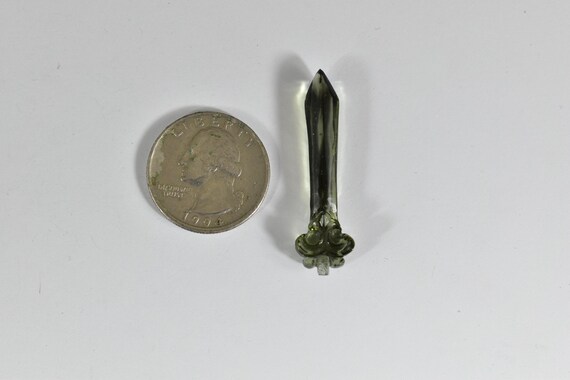 Sword Carving, 11.52ct Authentic Green Moldavite, Collector's Piece