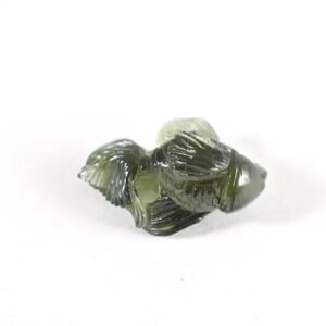 Moldavite Tektite Fish Carving, Genuine Healing Crystal