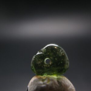 Moldavite Tektite Tumbled Bead from Czech Republic - 9 mm - 3.80 Carats