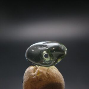 Moldavite Tektite Tumbled Bead From Czech Republic - 14 Mm - 3.35 Carats
