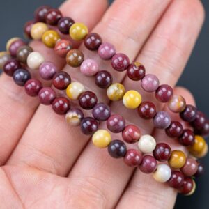Mookaite Bracelet 6mm Jasper Stretchy String 6 mm Round Bead Bracelet Handmade Jewelry Bracelet Crystal Bracelet