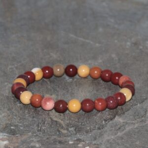 Mookaite Beaded Bracelet, 6.5mm Moukaite Jasper Beads, Gemstone Bracelet, Gift Bracelet, Stacking Bracelet, Unisex Bracelet Red Yellow Brown Mookaite Beaded Bracelet, 6.5mm Moukaite Jasper Beads, Gemstone Bracelet, Gift Bracelet, Stacking Bracelet, Unisex Bracelet Red Yellow Brown