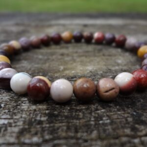 Mookaite Bracelet. Dainty Multicolour Gemstone Australian Jasper Stretch Bracelet Handmade In Australia By Miss Leroy Mookaite Bracelet. Dainty Multicolour Gemstone Australian Jasper Stretch Bracelet Handmade In Australia By Miss Leroy